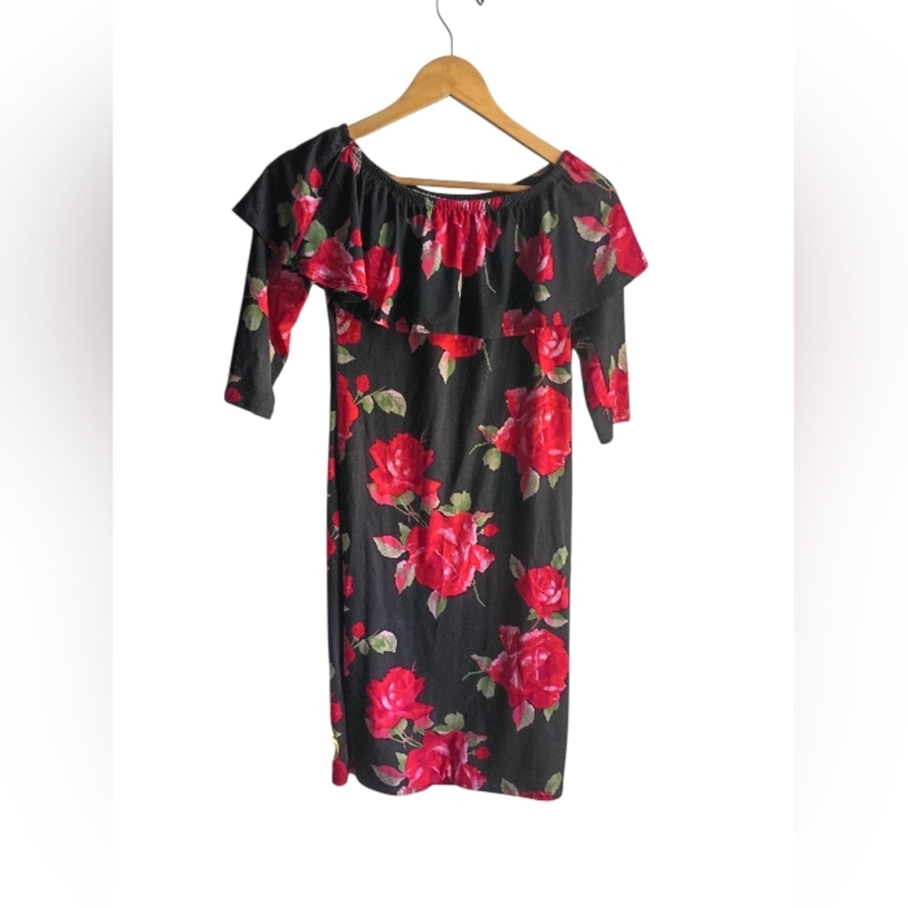 ❤️ Urban Rose Short Floral Ruffle Collar Dress Size medium